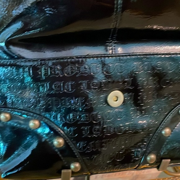 Fab Find Studded Embossed New Blac Label Pink Clutch - Picture 6 of 8